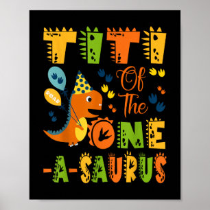 Poster Titi Do primeiro aniversario Um-Surus Dinossaur Pa