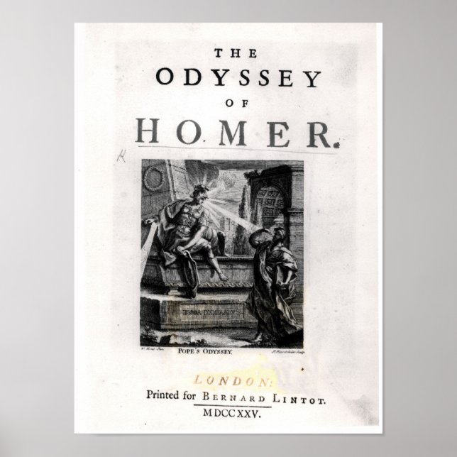 Pôster Title page for 'The Odyssey' by Homer (Frente)