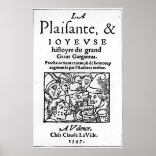 Pôster Titlepage de "Gargantua" por Francois Rabelais