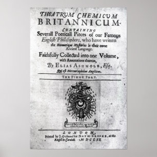 Pôster Titlepage 'Theatrum Chemicum Britannicum