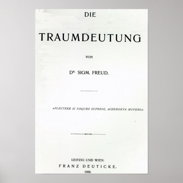 Pôster Titlepage to Die Traumdeutung por Sigmund Freud (Frente)