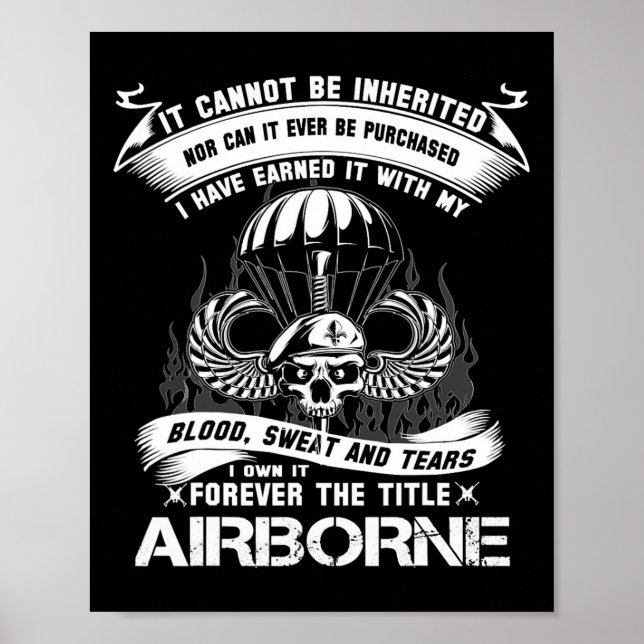 Poster Título "Airborne Army Ranger Vete" (Frente)