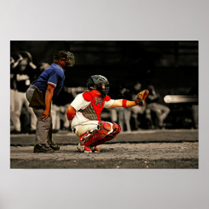 Poster Título do basebol de 90 MPH para o coletor e o Um