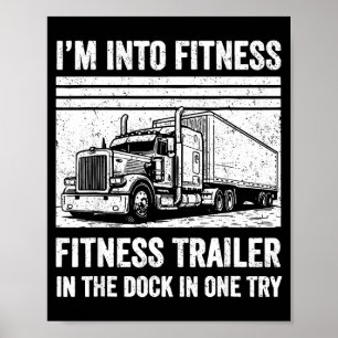 Poster Título engraçado de caminhoneiro fitness Trailer i