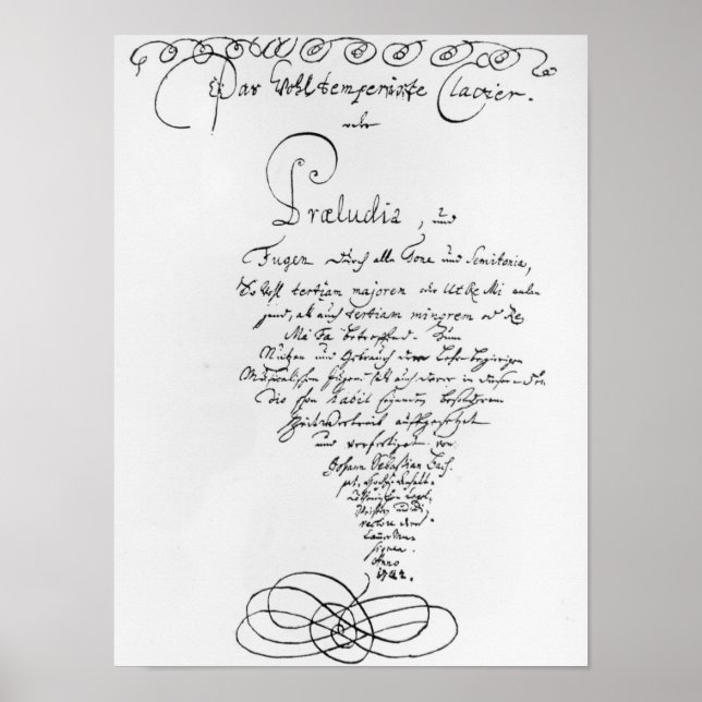 Poster Título manuscrito do poço temperado (Frente)