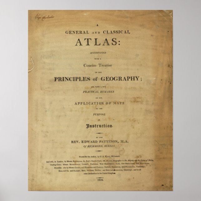 Pôster Título Página Geral & Atlas clássico (Frente)