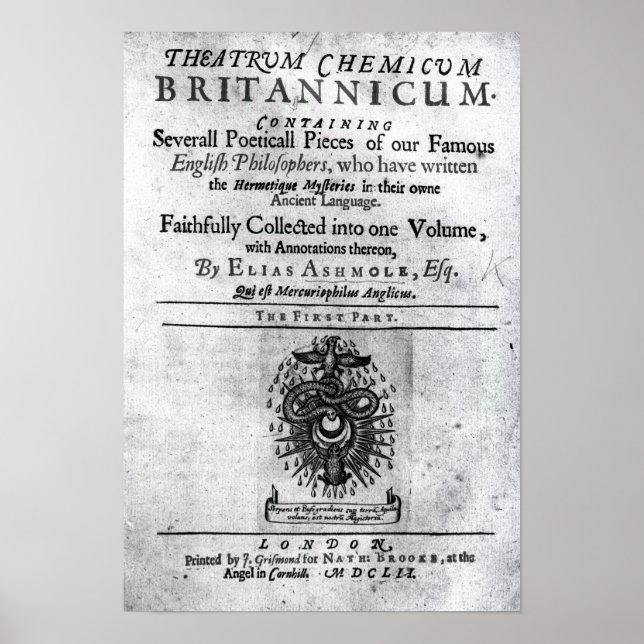 Pôster Título "Theatrum Chemicum Britannicum" (Frente)