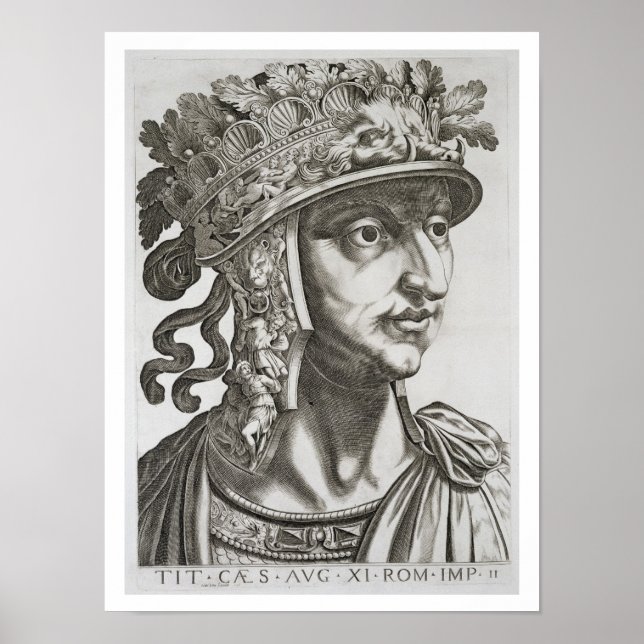 Pôster Titus Caesar (39-81 AD), 1596 (gravura) (Frente)