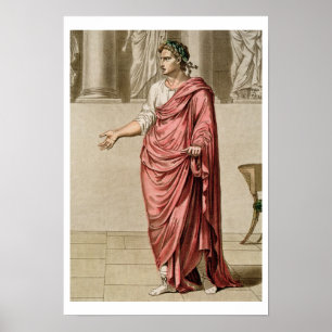 Poster Titus, costume for 'Berenice' by Jean Racine, from