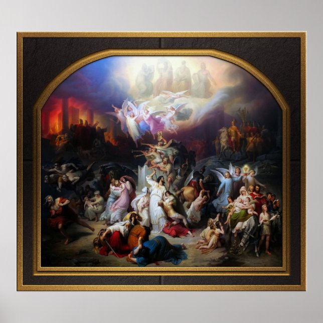 Poster Titus destroying Jerusalem by Wilhelm von Kaulbach (Frente)