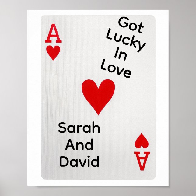 Poster Tive sorte no amor - personalize (Frente)