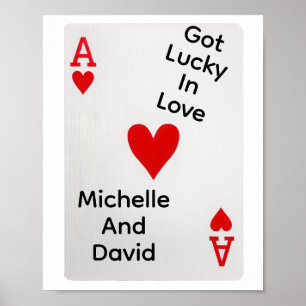 Poster Tive sorte no amor - personalize