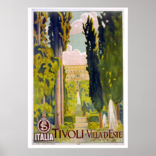 Poster Tivoli e a casa de campo D'Este