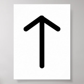 Poster TIWAZ Runa Nórdica (Justiça, Guerreiro) | Elder Fu