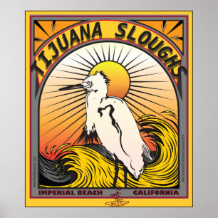 POSTER TIYUANA SLOUGHS SURFAR IMPERIAL DE CALIFÓRNIA DA