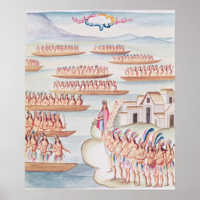 Poster Tlatelolco e Lagoa (Frente)