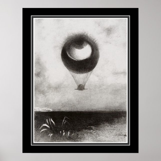 Poster "To Edgar Poe", por Odilon Redon ca. 1882 (Frente)