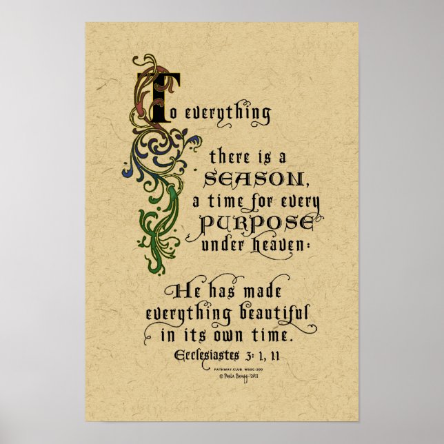 Pôster To everything there is a SEASON (Frente)