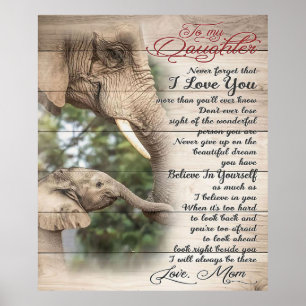 Poster TO MY DAUGHTER Best Family Present