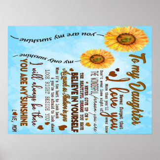 Poster To my daughter | Special letter to my daughter