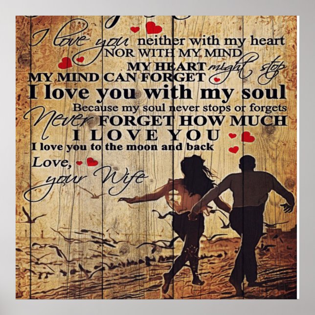 Poster To My Husband Design | Letter To Him | Lovely Gift (Frente)