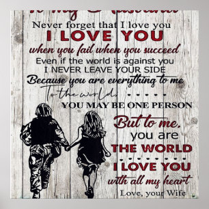 Poster To my Husband   Family Decoration   To My Family