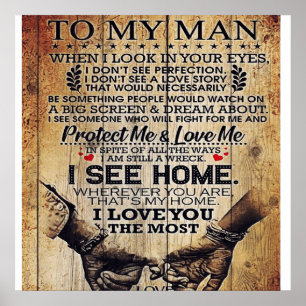 Poster To my husband gift Special letter to husband