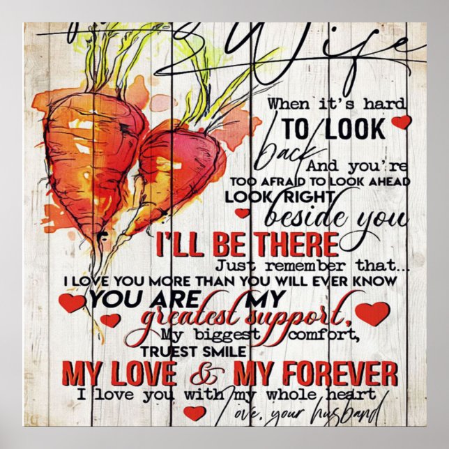 Poster To my Wife |Holiday Decoration | To My Wife Letter (Frente)
