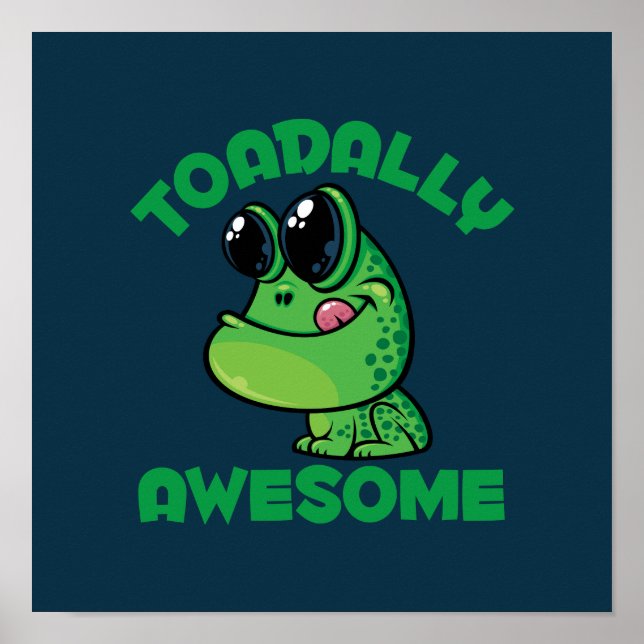 Poster Toad de Cartoon Feliz e Incrível (Frente)