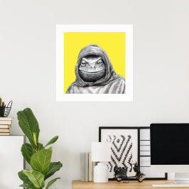 Poster Toad in Hoodie (Amarelo retrô)