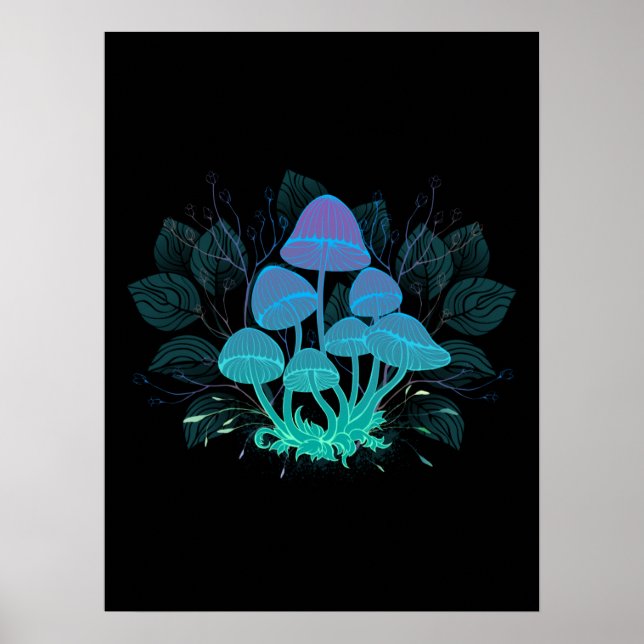 Poster Toadstools in Bushes (Frente)