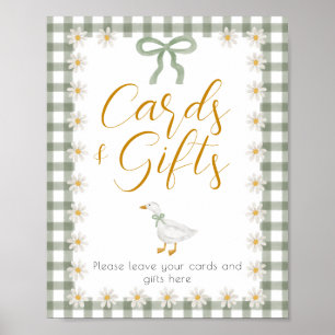 Poster Toalha para mesa de presentes do chá de bebê com g