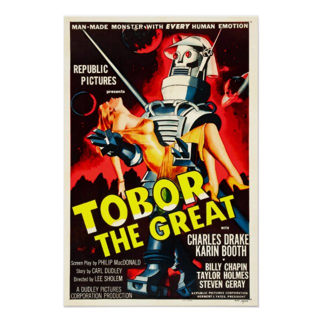 Pôster TOBOR Robot Horror Monster Movie Poster (Frente)