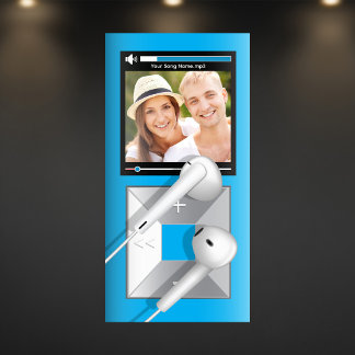 Pôster Tocador de MP3 com Foto e Nome da Música Personali