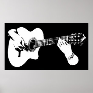 Poster Tocando guitarra