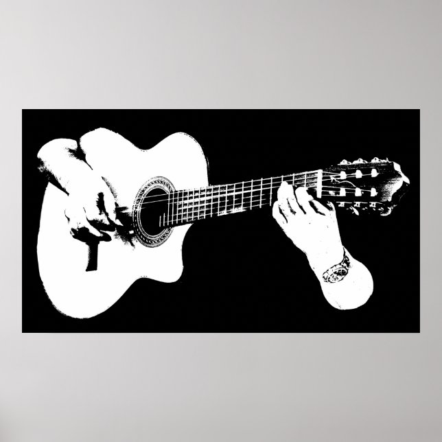 Poster Tocando guitarra (Frente)