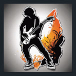 Poster Tocando Violão<br><div class="desc">Tocando guitarra desenhada por Vaca Oddball.</div>