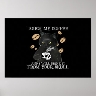 Poster Tocar os meus gatos de café e eu bebo