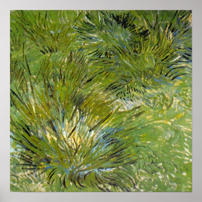 Poster Tocas de Grama por Vincent van Gogh (Frente)
