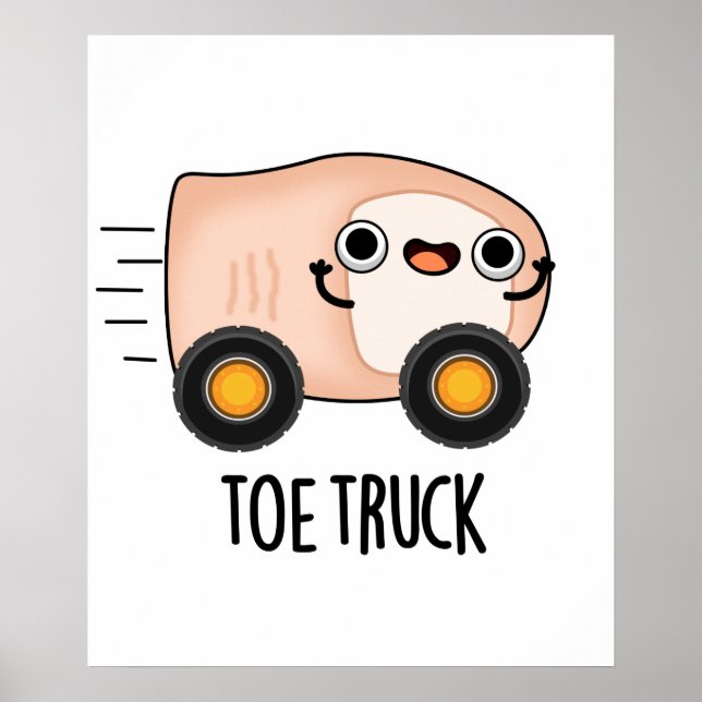 Poster Tock Truck Engraçado Anatomia Corpo Peças Pun (Frente)