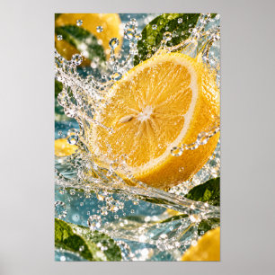 Poster Toco de Limão Fresco – Parede de Cozinha com Cítri