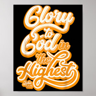 Poster Toda a Glória a Deus nas Alturas Lucas 2_14 Louvor