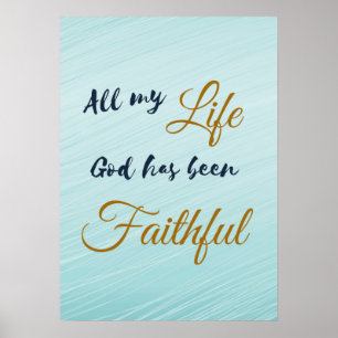 POSTER TODA A MINHA VIDA, DEUS, FOI FIEL