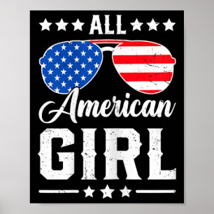 Poster Toda Americana No Dia 4 De Julho, Patriótica Usa