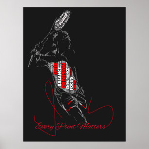 Poster Toda Pontuação Conta Tipografia de Tênis