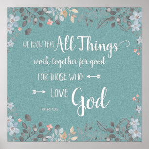 Pôster Todas As Coisas Funcionam Juntas - Rom 8:28