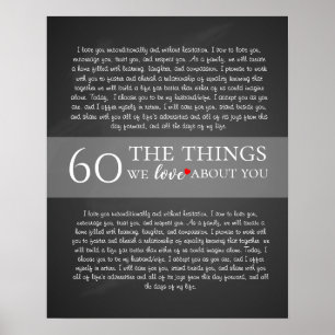 Poster todas as coisas que amamos sobre você 60 anos