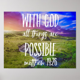 Poster Todas As Coisas São Possíveis Escritura Versa Da B
