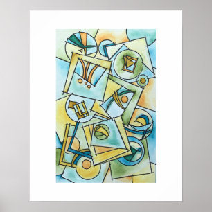 Poster Todas as Formas e Tamanhos-Arte Geométrica Moderna
