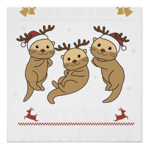 Pôster Todas As Outras Reindeer Doces Otters De Natal T